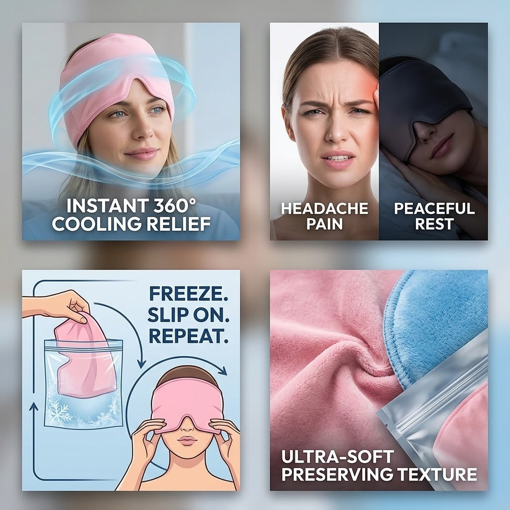 Cooling Head and Eye Relief Cap | 50% OFF + Free Cash on Delivery